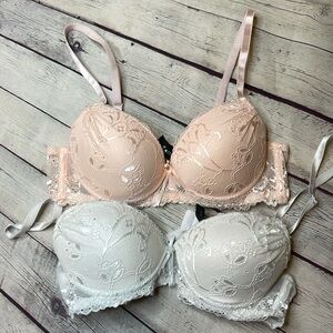 Bundle of Lace Push-Up Bras